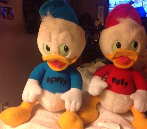 Vtg12 Huey And Dewey Plush Toy Duck Tales 1986 Hasbro The Walt Disney