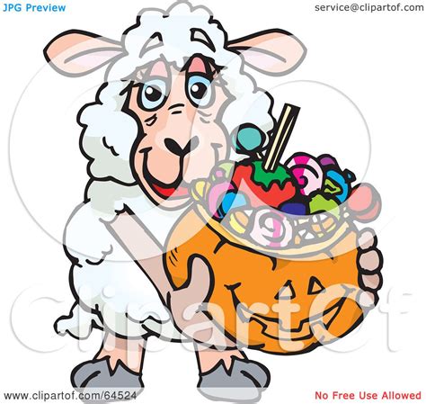 Royalty Free Rf Clipart Illustration Of A Trick Or Treating Sheep