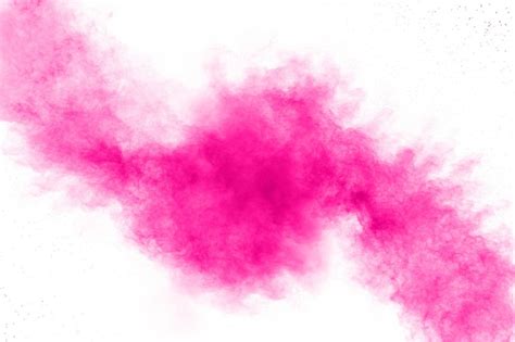 Premium Photo Pink Powder Explosion On White Background