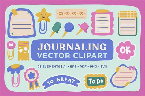 Journaling Vector Clipart Pack Graphic By Telllu · Creative Fabrica