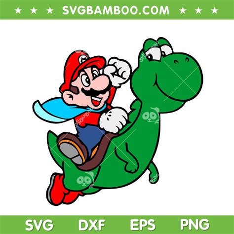 Mario And Yoshi Svg Png