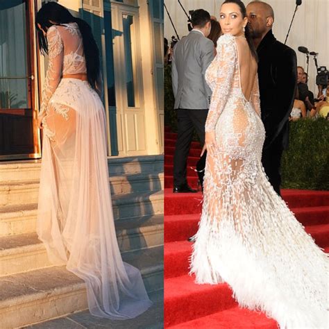 Kylie Jenner Recreates Kim Kardashians Met Gala Naked Dress Look E