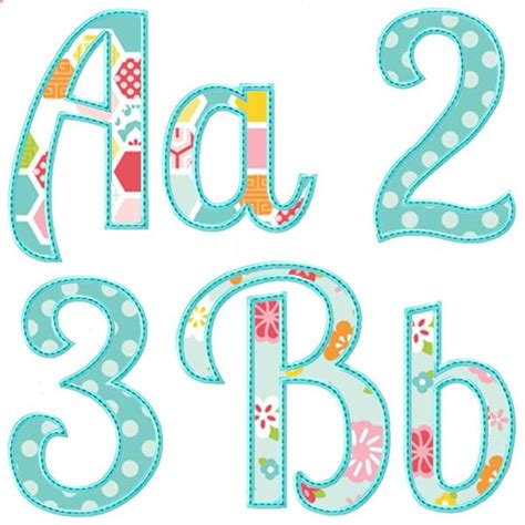 Summer Applique Alphabet Applique Letters Machine Embroidery