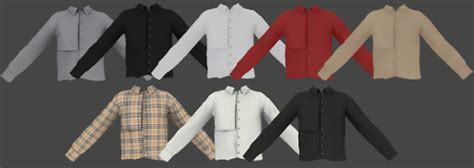 Male Burberry Shirts For The Sims 4 By Bedisfull Burberry Shirt Sims