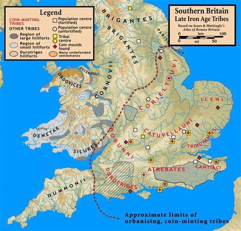 Tribes Of Southern Britain In The 1st Century Bc Prior To The Roman