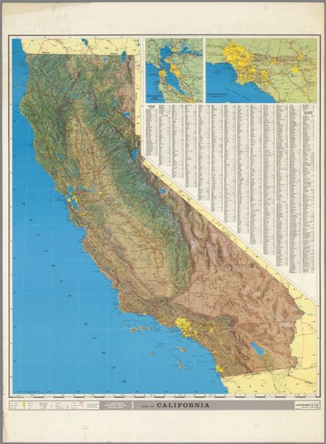 California Raised Relief Map Free Printable Maps Images