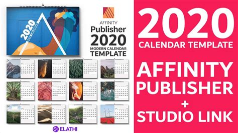 Affinity Publisher Studio Link 2020 Calendar Template Tutorial