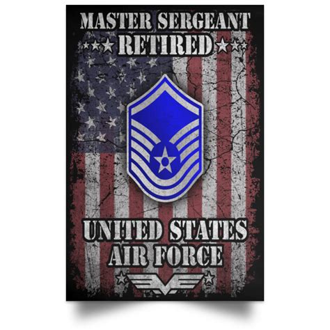 Master Sergeant Retired Air Force Military Retirement Flag Air Force V