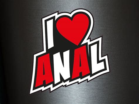 1 X Sticker I Love Anal Heart Heart Love Sex Sexy Fun Gag Decal Sticker
