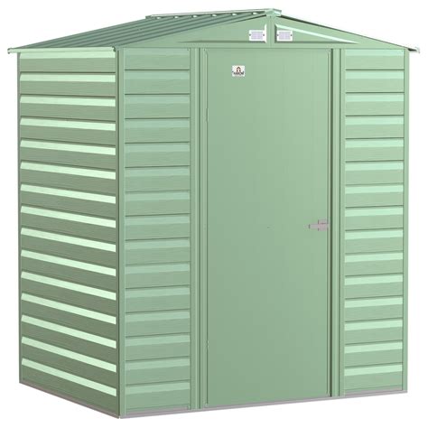 Arrow Arrow Select Steel Storage Shed 6x5 Sage Green The Home Depot