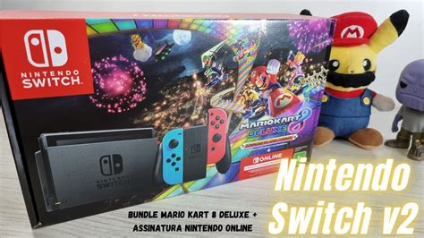 Nintendo Switch V2 Com Mario Kart Unboxing E Primeiras Impressões Do