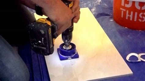 Easy Way To Cut A Hole In Tile Wetdry Diamond Hole Saw Youtube
