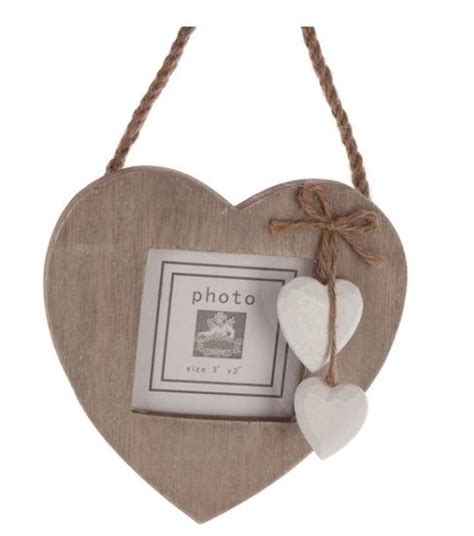Hanging Heart Photo Frame £595 Pandp Photo Frame Heart Wooden Photo