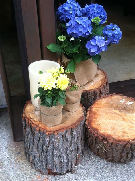 Tree Trunks To Create An Entry Way Or Corner Decor Display Flowers