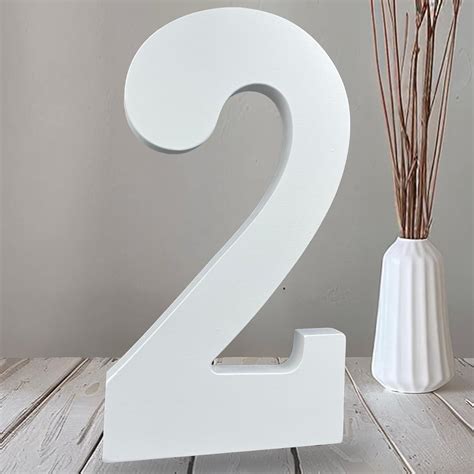 Aocean 10 Inch White Wood Numbers Unfinished Wood Numbers