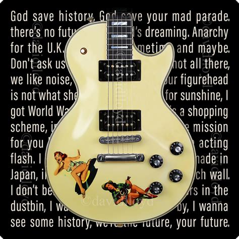 Steve Jones Sex Pistols Inspired Limited Edition Les Paul Guitar Print