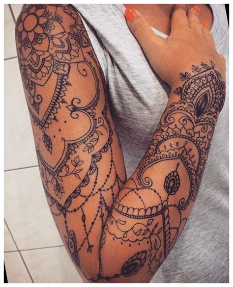 Beautiful Mandala Sleeve Tattoos For Women Best Sleeve Tattoos Lace Sleeve