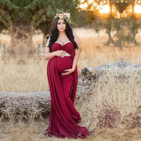Maternity Photography Prop Cloak Long Dress Off The Shoulder Maternity