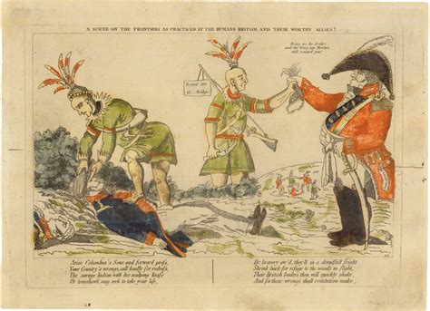 War Of 1812 Satire Denouncing Native American Depredations On The