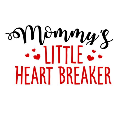 Mommys Little Heart Breaker Baby Onesie Free Svg File Svg Heart