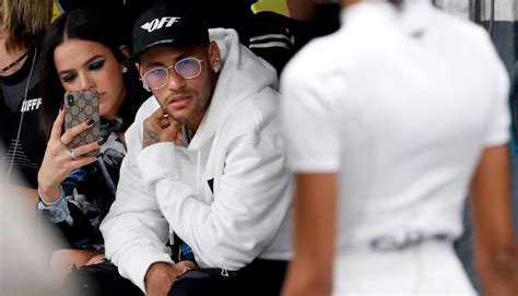 Neymar And Dani Alves At The Off White Paris Fashion Week