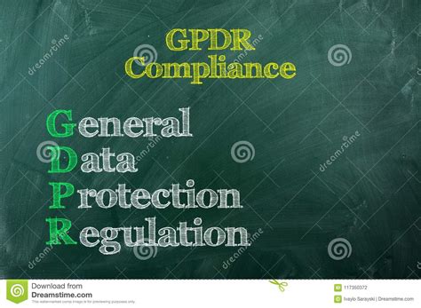 Gdpr Compliance On Chalkboard Stock Photo Image Of Legal Background