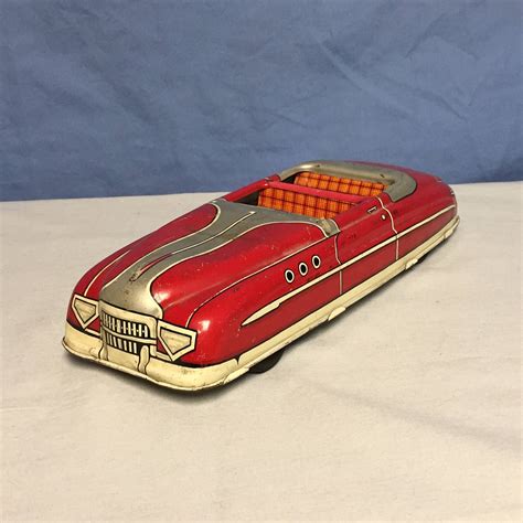 Vintage Marx Toys 1950s Wind Up Convertible D 6581 Roadster Tin Toy
