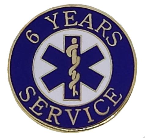 6 Year Ems Service Pin Years Of Service Pins