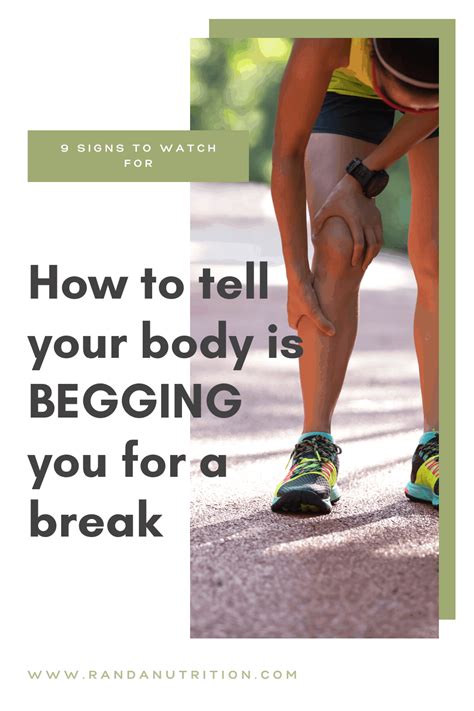 9 Signs Your Body Is Begging For A Break Randa Nutrition