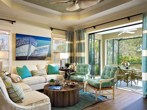 Turquoise And Aqua Accented Living Room Coastal Dining Room Sets Coastal