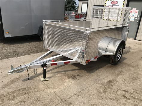 (ON ORDER) ALL ALUMINUM ACTION SERIES 5X8 UTILITY TRAILER WITH REAR MESHED STRAIGHT GATE + 12 ...
