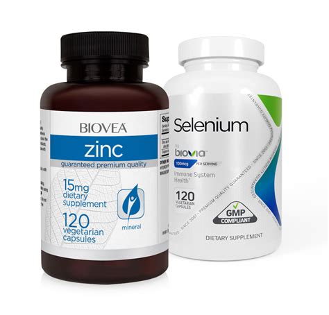 Zinc Selenium Biovea Dietary Supplements