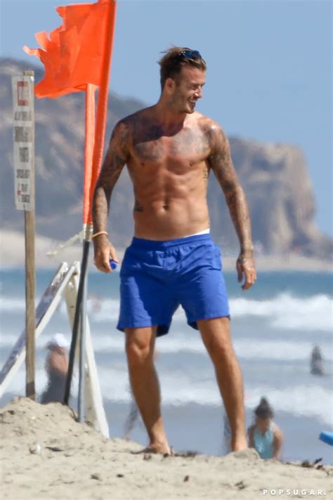 David Beckham Shirtless At The Beach POPSUGAR Celebrity