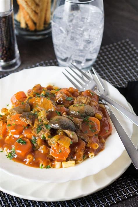 You can have beef with peas or okra or just with chips. Italian Beef Stew | Erren's Kitchen