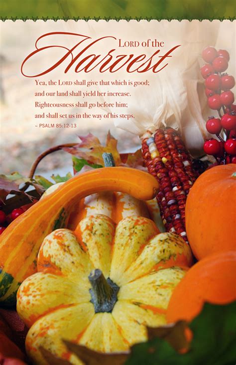 Lord Of The Harvest Thanksgiving Bulletin Letter Size Bulletins