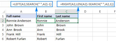 First Name And Last Name In Excel Kabir Cristina Andreea