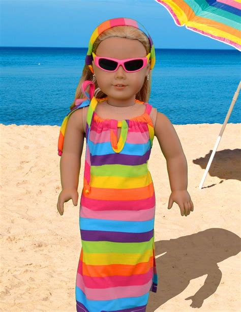 doll clothes 4 pc lot summer beach dress american girl s dream fits 18 dolls doll clothes
