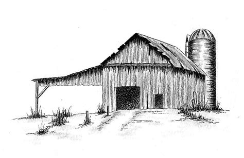 Country Barn Drawing Ubicaciondepersonascdmxgobmx