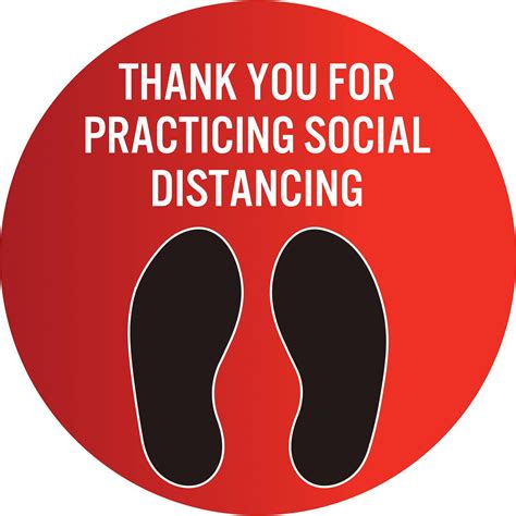 Sterling Social Distancing Floor Decal English Thank You For