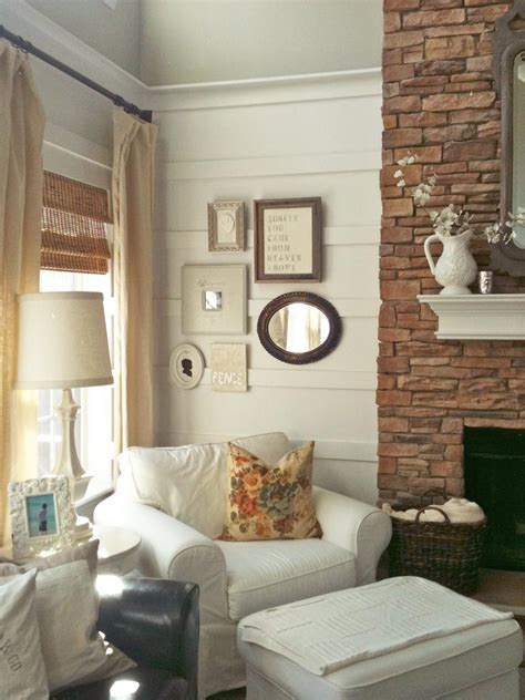 cottage living room  eclectic wall collage hgtv