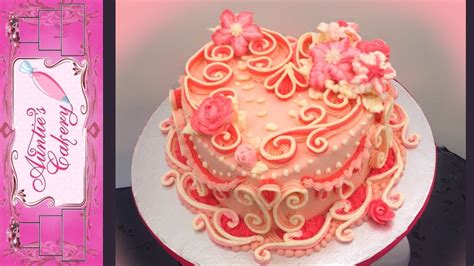 It's hard to find romantic greetings on the internet. LOVEly Lambeth style Valentine heart cake - YouTube