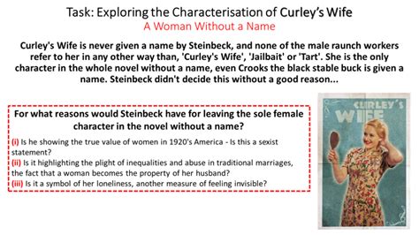 Literature Study 9 Of Mice And Men Curleys Wife Characterisation