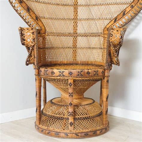 Choose from contactless same day delivery, drive up and more. Vintage Large Rattan Emmanuel Style Peacock Chair | Chairish