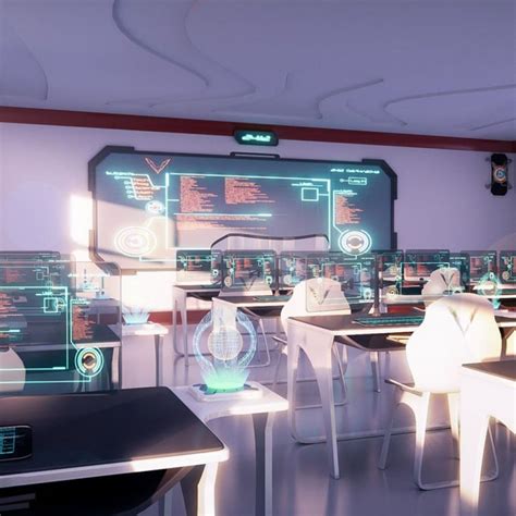The Classroom Of The Future Futuristic Interior Futuristic Design Sci Fi