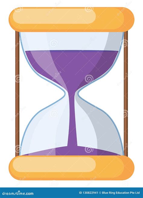 A Hourglass On White Background Stock Vector Illustration Of Vector