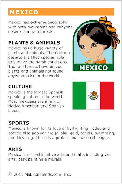 Mexico Information For Kids Countries Project Mexico Mexico For