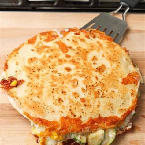 Zucchini Quesadilla With Corn And Chicken Barefeet In The Kitchen