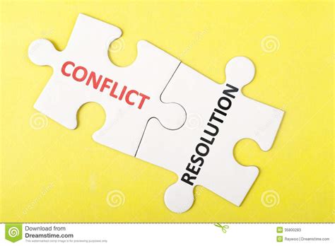 Conflict And Resolution Words Stock Image Image Of Resolve Challenge