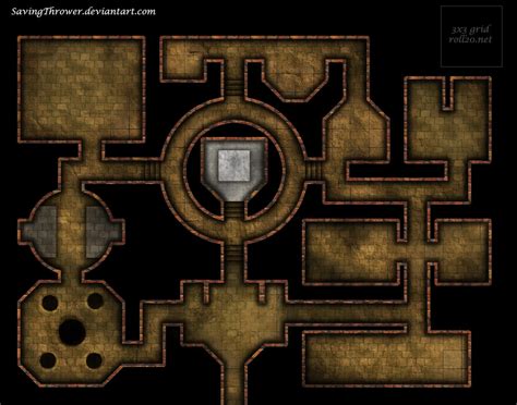 Clean Stone Dungeon Battlemap For Dnd Roll By Savingthrower On