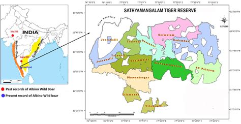Map Showing The Study Area Sathyamangalam Tiger Reserve Tamil Nadu